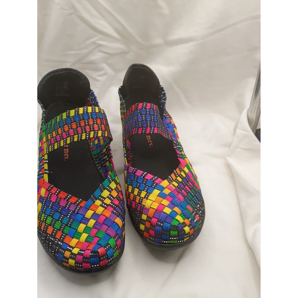 Bernie Mev. Womens Woven Mary Jane Flat Round Toe Lightweight Multicolor US 7.5